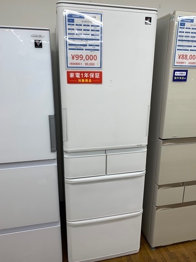 90分の無料軽トラック貸出サービス！【SHARP】5ドア冷蔵庫（SJ-X417J-W）のご紹介です!