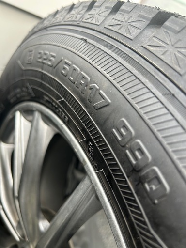17インチ　225/60R17アルミホイルスタッドレスタイヤ　4本セット