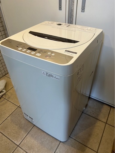 シャープ4.5kg 洗濯機 ES-GE4B 2018年製