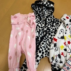 ベビー冬物カバーオール４点  の画像