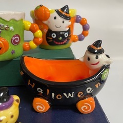 ハロウィン 陶器 デザート　7個　デザインカップセット　セットの画像