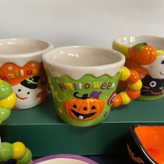 ハロウィン 陶器 デザート　7個　デザインカップセット　セットの画像