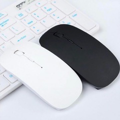 薄型マウスワイヤレス コンピュータゲーミングBluetooth黒ブラックの画像