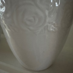 植木鉢　薔薇モチーフ　白　3鉢セット
の画像