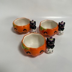 ハロウィン　プリンカップ　デザート　陶器の画像