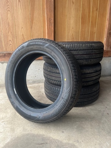 組み換え無料中古タイヤバリ溝195/55R16 87V ブリヂストンNH200エコピア年製2024