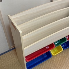 子供用　おもちゃ棚　おもちゃ収納　絵本棚の画像