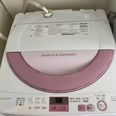 シャープ　洗濯機　6kg  　ES-GE6Aの画像