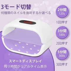 【新品未使用】両面 UVライト レジン ネイル 36W 24個 LED搭載 手足 UV遮光板の画像