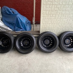 早い者勝ち　195/65 R15    スタッドレス付鉄チンホイール4本の画像