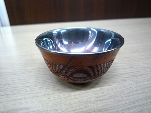 酒盃 五脚セット 純銀内張 木地酒盃 京打物師 鐵邦 作 5脚セット 共箱付 レトロ 苫小牧西店 酒盃 五脚セット 純銀内張 木地酒盃 京打物師 鐵邦 作 5脚セット 共箱