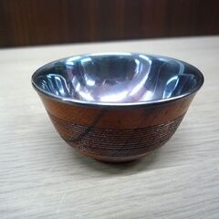 酒盃 五脚セット 純銀内張 木地酒盃 京打物師 鐵邦 作 5脚セット 共箱付 レトロ 苫小牧西店の画像
