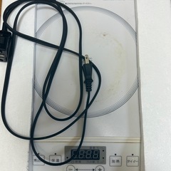 IHクッキングヒーター 1400W ホワイト スリムデザインの画像