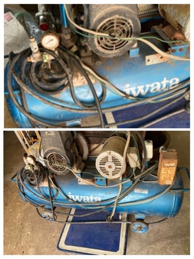 IWATA 岩田 エアーコンプレッサー SP-15PB 三相200V   [ 中古 ] ジャンク