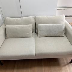 2人掛けソファ ファブリック ウォッシャブルの画像