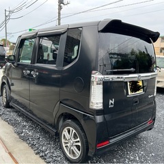 NBOXカスタム　カッコイイ黒　13万キロ　車検あり　乗って帰れますの画像