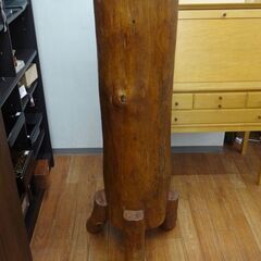 天然木 飾り棚 和風家具 寸法(約) W 53 × D 59 × H 140 cm【モノ市場東浦店】125の画像