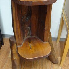 天然木 飾り棚 和風家具 寸法(約) W 53 × D 59 × H 140 cm【モノ市場東浦店】125の画像