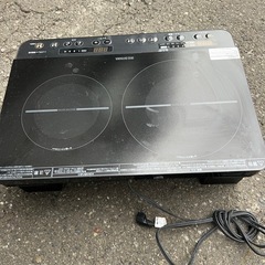 アイリスオーヤマの2口IHコンロ「IHK-W13S-Bの画像