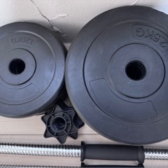 ダンベル60kg(片手30kg×2) バー×2の画像