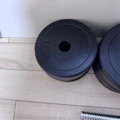 ダンベル60kg(片手30kg×2) バー×2の画像