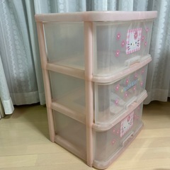 年代物　キティちゃん　衣装ケース　収納ケースの画像