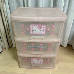 年代物　キティちゃん　衣装ケース　収納ケースの画像