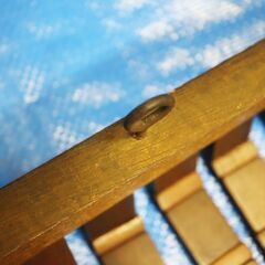 2588 特大珠ののれん　木ののれん　中古品　幅85×長さ約136㎝　ウッドビーズ　手渡し可能の画像