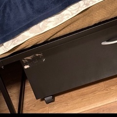 シングルパイプベッド 下の収納棚付き(10日まで優先）の画像