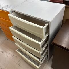 リユースのサカイ栃木店★ジモティ割あり★  チェスト ホワイト W59×D40×H95 クリーニング済み TC10951の画像