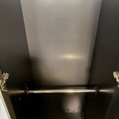 【ジャングルジャングル深井】★ワードローブ 収納家具 ブラック 黒 衣類収納 家具 簡易クリーニング済 堺市（中区 堺区 東区 西区 南区 北区）和泉市 河内長野市 富田林市 松原市 狭山市 深井 【FU2762】の画像