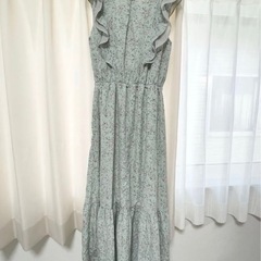 マジェスティックレゴン　バックリボンスクエアマキシワンピの画像