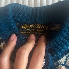60~70’s Vintage Metal hook nordic knit cardiganの画像