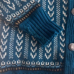 60~70’s Vintage Metal hook nordic knit cardiganの画像