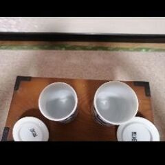 湯飲み　蓋付き　二個セット　夫婦の画像