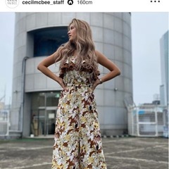 ⭐️美品⭐️CECIL McBEE セシルマクビー　オフショルオールインワンパンツ　の画像