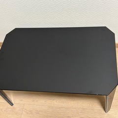 ニトリ折りたたみローテーブル黒の画像
