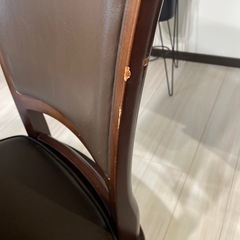 円型ダイニングテーブル6点セット　回転椅子の画像