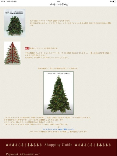 大きなクリスマスツリー　205cm