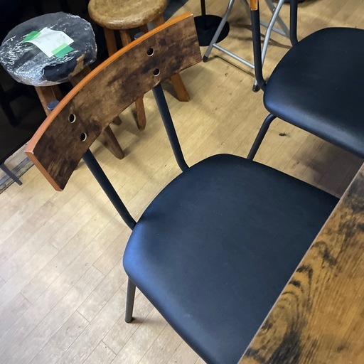 中古品 ニトリ ダイニングテーブル ダイニングチェア 二脚 食卓 机 椅子 イス 
