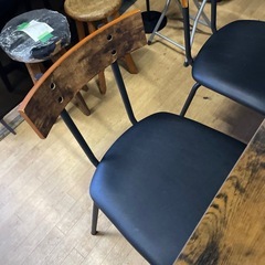 中古品 ニトリ ダイニングテーブル ダイニングチェア 二脚 食卓 机 椅子 イス の画像