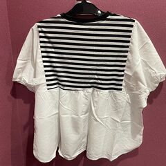 レディース ボーダー カットソー 脇のボタンでサイズ調整可能　まとめ買い歓迎　卸ます　アマゾン引き上げ商品　倒産品　ネット商材　転売　卸し　問屋　転売OK　アマゾン　商品　景品　コンペの画像