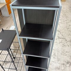 リユースのサカイ栃木店★ジモティ割あり★  収納棚 ダークブラウン×グレー W43.5×D30×H152.2 クリーニング済み TC10954の画像