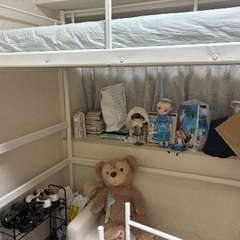 IKEAのパイプベッド　組み立て済みの画像
