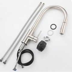 Quirix キッチンミキサータップ引き出し式ホース ブラックの画像