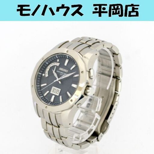 動作品 SEIKO BRIGHTZ ソーラー電波腕時計 8B43-0AA0 3針 ビッグデイトカレンダー SAGA013 チタン ブラックダイヤル 札幌市 清田区 平岡