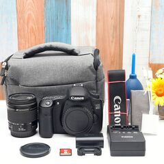 【全国送料無料】 Canon EOS Kiss 60D✨ カメラバッグ付き✨ スマホ転送OK ハイアマチュア機 レンズセット ズームセット✨ 届いたらすぐに使えます✨ キヤノン キャノンの画像
