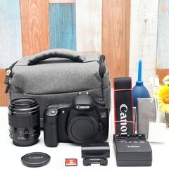 【全国送料無料】 Canon EOS Kiss 60D✨ カメラバッグ付き✨ 望遠レンズセット ハイアマチュア機 スマホ転送OK ズームセット✨ 届いたらすぐに使えます✨ キヤノン キャノンの画像