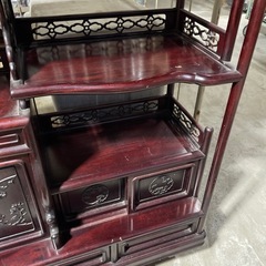 中古品 茶棚 飾り棚 違棚 昭和レトロ 古い 木製 現状品 中古家具 の画像