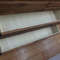 サンコウ AVチェスト ティアラ ダークブラウン 寸法(約) W 105.5 × D 45 × H 80 cm【モノ市場東浦店】125の画像